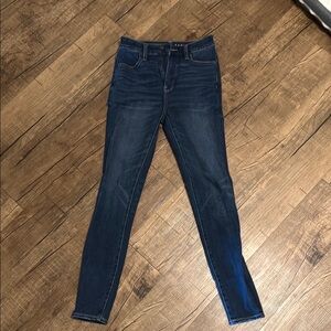 American Eagle Women's Dark Blue Skinny Jeans Short